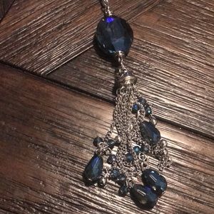 Paparazzi Tunic Length Necklace and Earring Set Blue